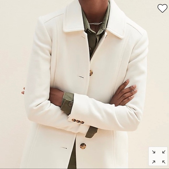 J Crew Coat Vintage White - Picture 4 of 8